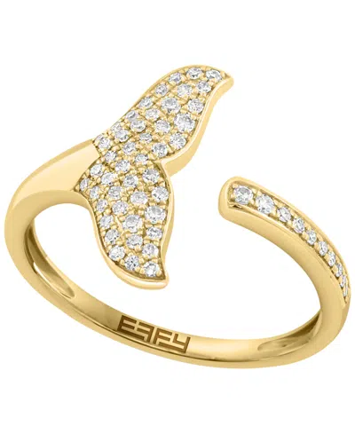 Effy Collection Diamond (1/5 Ct. T.w.) Ring In 14k Yellow Gold In Gray