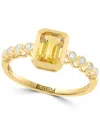 Effy Collection Diamond (1/6 Ct. T.w.) & Madeira Citrine (1-1/10 Ct. T.w.) Ring In 14k Yellow Gold In Gold