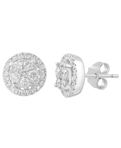 Effy Collection Diamond (3/4 Ct. T.w.) Earrings In 14k White Gold In Silver