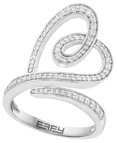 Effy Collection Diamond (3/8 Ct. T.w.) Ring In 14k White Gold In Silver