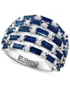 Effy Collection Diamond (5/8 Ct. T.w.) & Blue Sapphire (3 Ct. T.w.) Ring In 14k White Gold In Sapphire