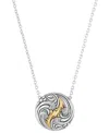 Effy Collection Diamond Accent Necklace In Sterling Silver And 14k Yellow Gold In Silver