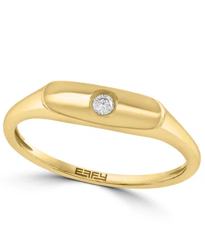 Effy Collection Diamond Accent Pinky Ring In 14k Yellow Gold
