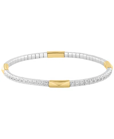 Effy Collection Diamond Bracelet (1-1/2 Ct. T.w.) In 14k Two-tone Gold In Metallic