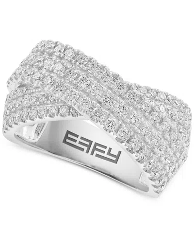 Effy Collection Diamond Crossover Ring (1-1/2 Ct. T.w.) In 14k White Gold