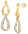 Effy Collection Diamond Double Teardrop Earrings (1-3/8 Ct. T.w.) In 14k Gold In Gold