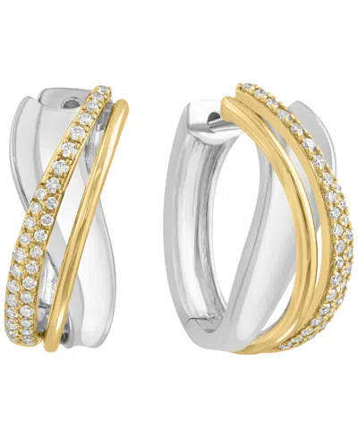 Effy Collection Diamond Earrings (1/3 Ct. T.w.) In 14k Gold Plating Over Sterling Silver