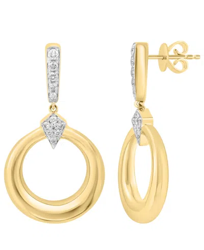 Effy Collection Diamond Earrings (3/8 Ct. T.w.) In 14k Yellow Gold
