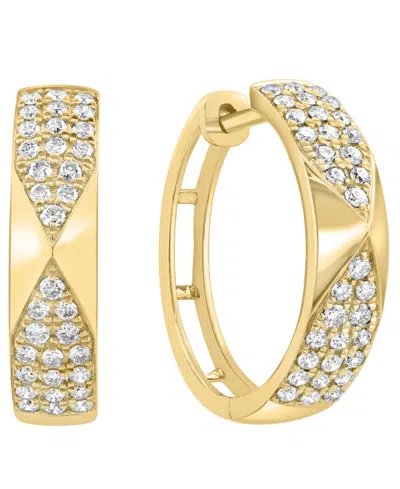 Effy Collection Diamond Hoop Earrings (1/2 Ct. T.w.) In 14k Yellow Gold