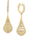 Effy Collection Diamond Openwork Teardrop Earrings (1/2 Ct. T.w.) In 14k Gold In Gold