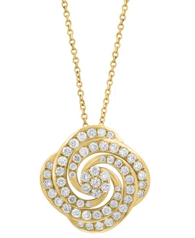 Effy Collection Diamond Pendant Necklace (1-1/20 Ct. T.w.) In 14k Yellow Gold, 17" + 1" Extender