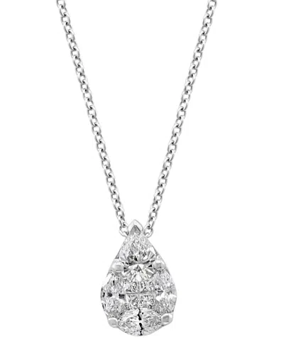 Effy Collection Diamond Pendant Necklace (3/4 Ct. T.w.) In 14k White Gold In Silver
