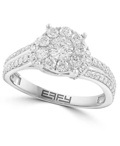 Effy Collection Diamond Round Multi-stone Engagement Ring (9/10 Ct. T.w.) In 14k White Gold