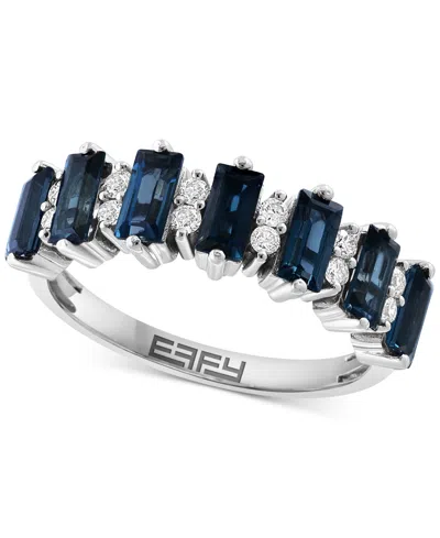 Effy Collection Effy Amethyst (1-5/8 Ct. T.w.) & Diamond (1/6 Ct. T.w.) Statement Ring In 14k Rose Gold (also In Lon In London Blue Topaz