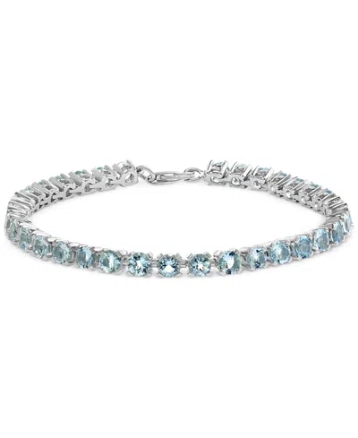 Effy Collection Effy Aquamarine (7-1/2 Ct. T.w.) Tennis Bracelet In Sterling Silver