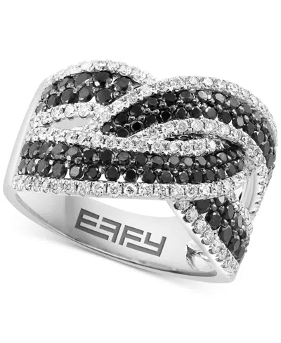 Effy Collection Effy Black & White Diamond Knot Ring (2-1/3 Ct. T.w.) In 14k White Gold