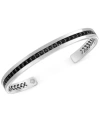 Effy Collection Effy Black Spinel Cuff Bracelet In Sterling Silver In Black Spinel