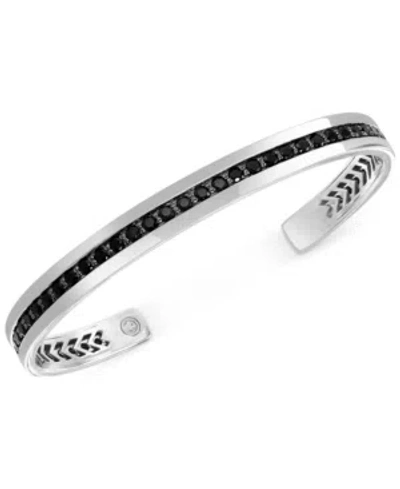Effy Collection Effy Black Spinel Cuff Bracelet In Sterling Silver