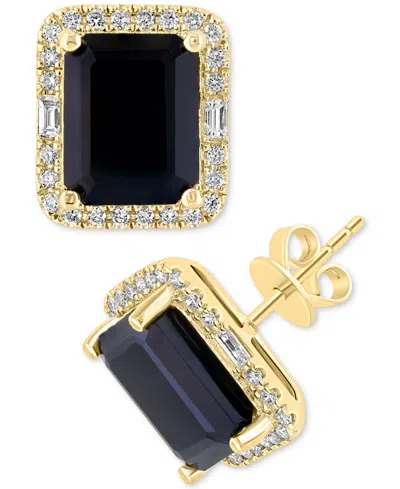 Effy Collection Effy Pink Amethyst (5-1/2 Ct. T.w.) & Diamond (3/8 Ct. T.w.) Halo Stud Earrings In 14k Gold (also In In Onyx
