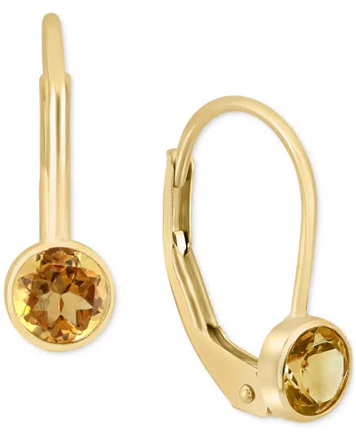 Effy Collection Effy Garnet Leverback Drop Earrings (1/2 Ct. T.w.) In 14k Gold (also Available In Peridot, Blue Topa In Citrine