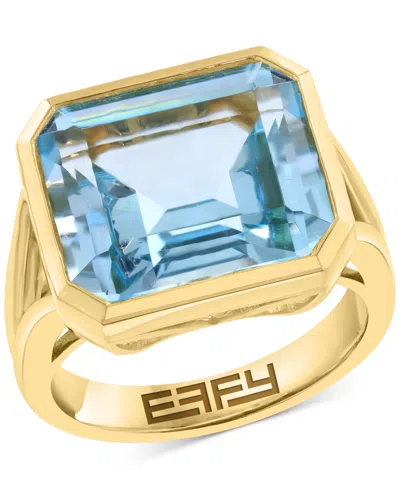 Effy Collection Effy Citrine Statement Ring (11 Ct. T.w.) In 14k Gold Over Silver (available In Blue Topaz)