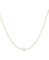 Effy Collection Effy Cultured Freshwater Pearl (2-1/2 & 8-1/2mm) Collar Necklace In 14k Gold, 14-3/4" + 1-1/4" Exten In Gold