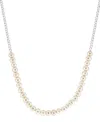 Effy Collection Effy Cultured Freshwater Pearl (6mm) & Cable Chain Collar Necklace In Sterling Silver, 18" + 1" Exte In Sterling Silver