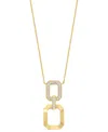 Effy Collection Effy Diamond & Polished Octagon Link 18" Pendant Necklace (3/4 Ct. T.w.) In 14k Gold In Yellow Gol