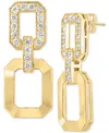 Effy Collection Effy Diamond & Polished Octagon Link Drop Earrings (1-1/4 Ct. T.w.) In 14k Gold In Yellow Gol