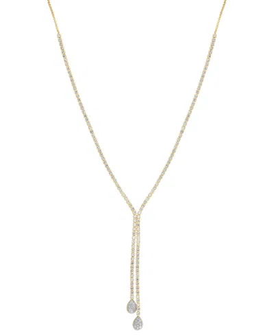 Effy Collection Effy Diamond Asymmetric Lariat Necklace (1-3/4 Ct. T.w.) In 14k Gold, 16" + 2" Extender