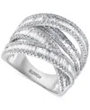 Effy Collection Effy Diamond Baguette Crossover Statement Ring (1-5/8 Ct. T.w.) In 14k White Gold In White Gold