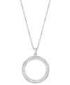 EFFY COLLECTION EFFY DIAMOND BAGUETTE OPEN CIRCLE 18" PENDANT NECKLACE (1-1/20 CT. T.W.) IN 14K WHITE GOLD