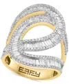 Effy Collection Effy Diamond Baguette Swirl Statement Ring (2-1/10 Ct. T.w.) In 14k Gold In Gold