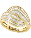 Effy Collection Effy Diamond Baguette Swirl Statement Ring (3/4 Ct. T.w.) In 14k Gold In Gold