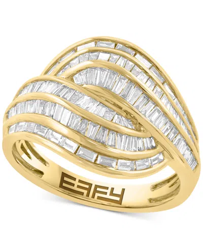 Effy Collection Effy Diamond Baguette Swirl Statement Ring (3/4 Ct. T.w.) In 14k Gold