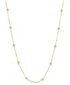 Effy Collection Effy Diamond Bezel 18" Station Necklace (1/4 Ct. T.w.) In 14k Gold-plated Sterling Silver In Gold
