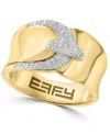 Effy Collection Effy Diamond Buckle Motif Statement Ring (1/5 Ct. T.w.) In 14k Gold