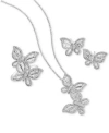 Effy Collection Effy Diamond Butterfly Earrings Ring Necklace Collection In 14k White Gold In White Gold