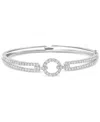 Effy Collection Effy Diamond Circle Openwork Bangle Bracelet (1-7/8 Ct. T.w.) In 14k White Gold In White Gold