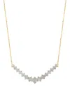 Effy Collection Effy Diamond Cluster 18" Statement Necklace (1 Ct. T.w.) In 14k White Gold (also Available In 14k Tw