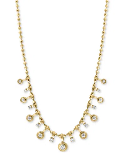 Effy Collection Effy Diamond Dangle 18" Collar Necklace (1-1/5 Ct. T.w.) In 14k Gold In Yellow Gol