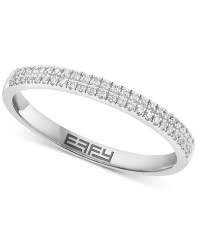 Effy Collection Effy Diamond Double Row Ring (1/6 Ct. T.w.) In Sterling Silver