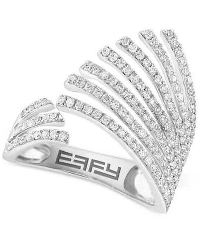 Effy Collection Effy Diamond Fan Style Bypass Ring (5/8 Ct. T.w.) In 14k White Gold
