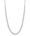 Effy Collection Effy Diamond Graduated 18" Statement Necklace (1-3/8 Ct. T.w.) In 14k White Gold In Silver