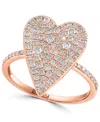 EFFY COLLECTION EFFY DIAMOND HEART RING (5/8 CT. T.W.) IN 14K ROSE GOLD