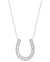 Effy Collection Effy Diamond Horseshoe 18" Pendant Necklace (5/8 Ct. T.w.) In 14k White Gold In White Gold