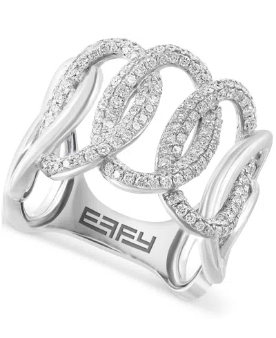 Effy Collection Effy Diamond Intertwined Circle Statement Ring (1-1/20 Ct. T.w.) In 14k White Gold