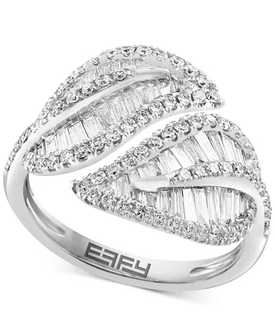 Effy Collection Effy Diamond Leaf Bypass Ring (1-1/10 Ct. T.w.) In 14k White Gold