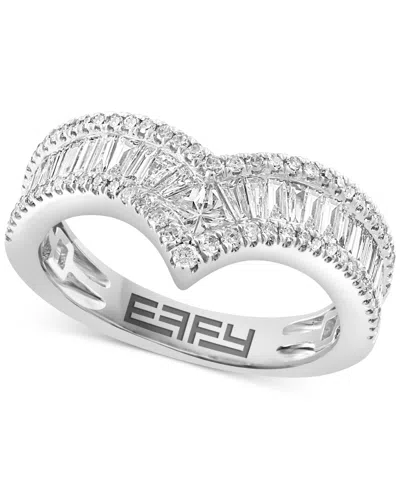 Effy Collection Effy Diamond Mixed Cut Chevron Ring (3/4 Ct. T.w.) In 14k White Gold