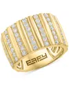 Effy Collection Effy Diamond Multi Column Wide Width Statement Ring (7/8 Ct. T.w.) In 14k Gold In Gold